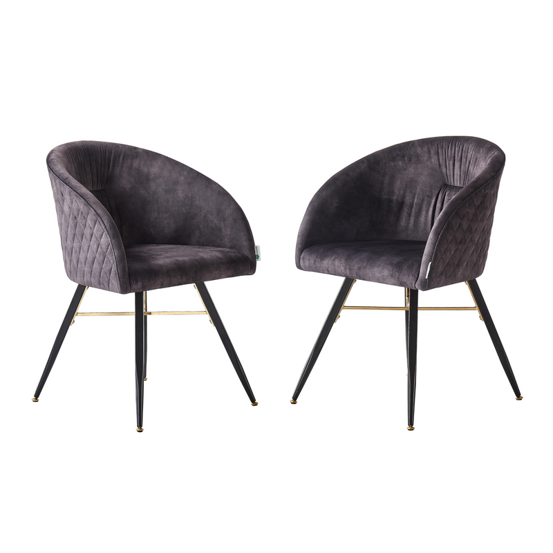 Vittorio LUX Velvet Dining Chair with Metal Legs - Perfect for Dining Room Living Room PN Home
