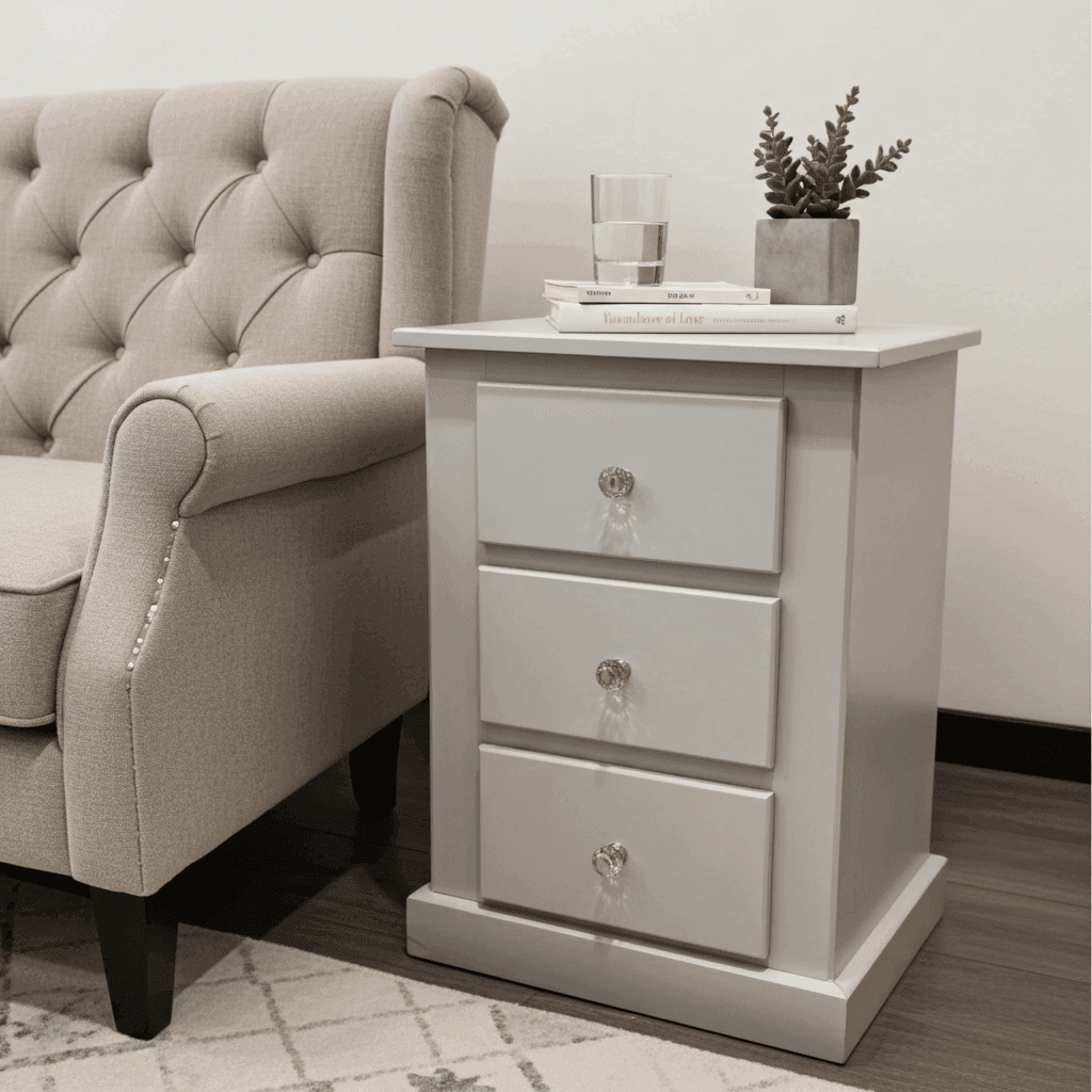 Aylesbury Mid Oak 3 Drawer Bedside Cabinet – Solid FSC-Certified Wood, Assembled UK Beds Direct ltd