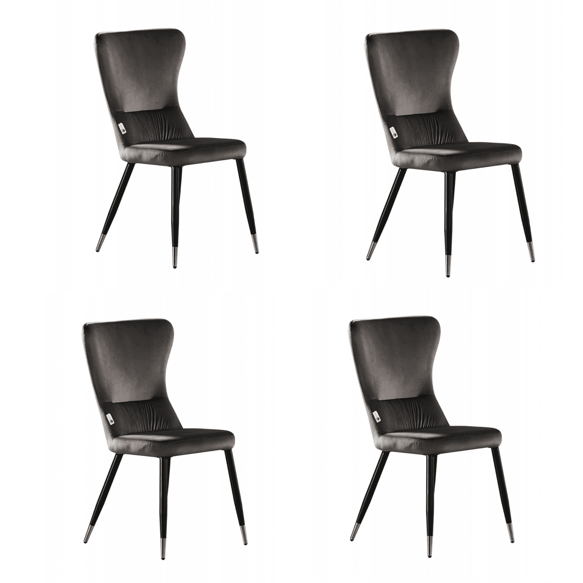 New York LUX Velvet Dining Chair with Metal Legs - Scandinavian Inspired PN Home