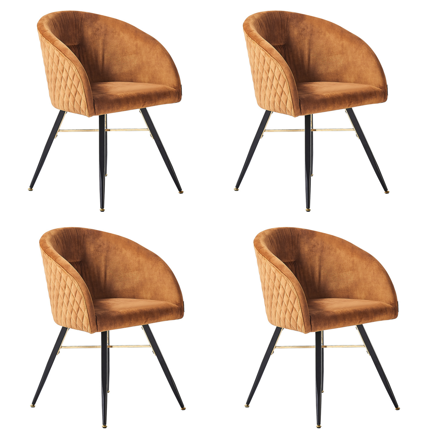 Vittorio LUX Velvet Dining Chair with Metal Legs - Perfect for Dining Room Living Room PN Home