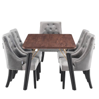 Windsor Cosmo Lux Dining Set | a Walnut Table and Set of 4 Chairs PN Home
