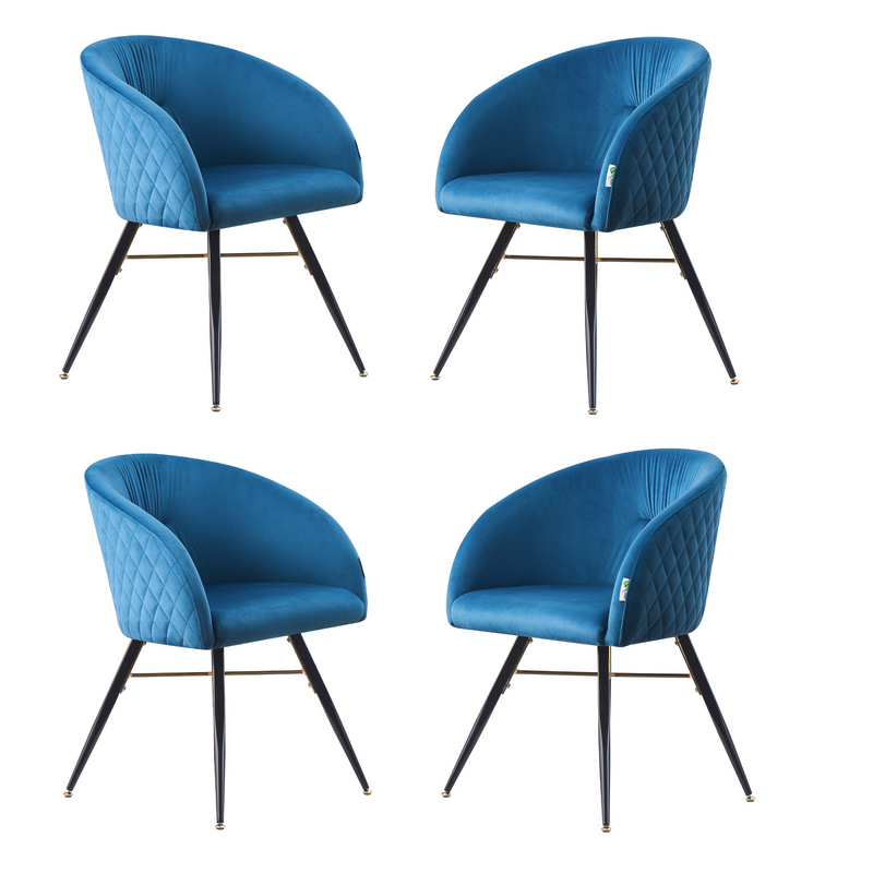 Vittorio LUX Velvet Dining Chair with Metal Legs - Perfect for Dining Room Living Room PN Home