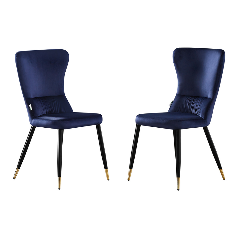 New York LUX Velvet Dining Chair with Metal Legs - Scandinavian Inspired PN Home