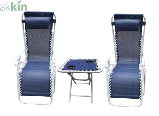 3 Piece Zero Gravity Chair Set AK Kin Garden Supplies