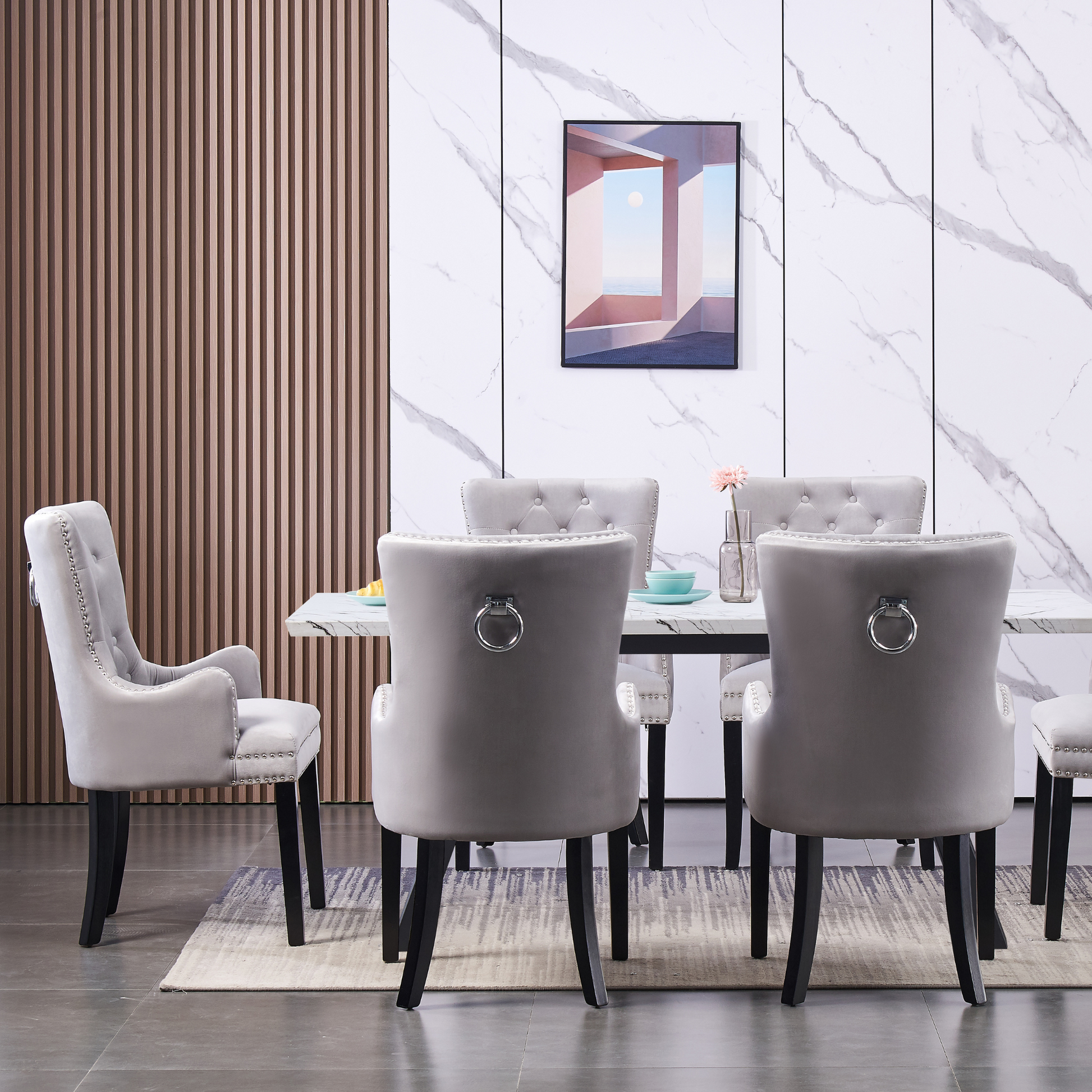 Windsor LUX Velvet Dining Chair (with armrests) PN Home