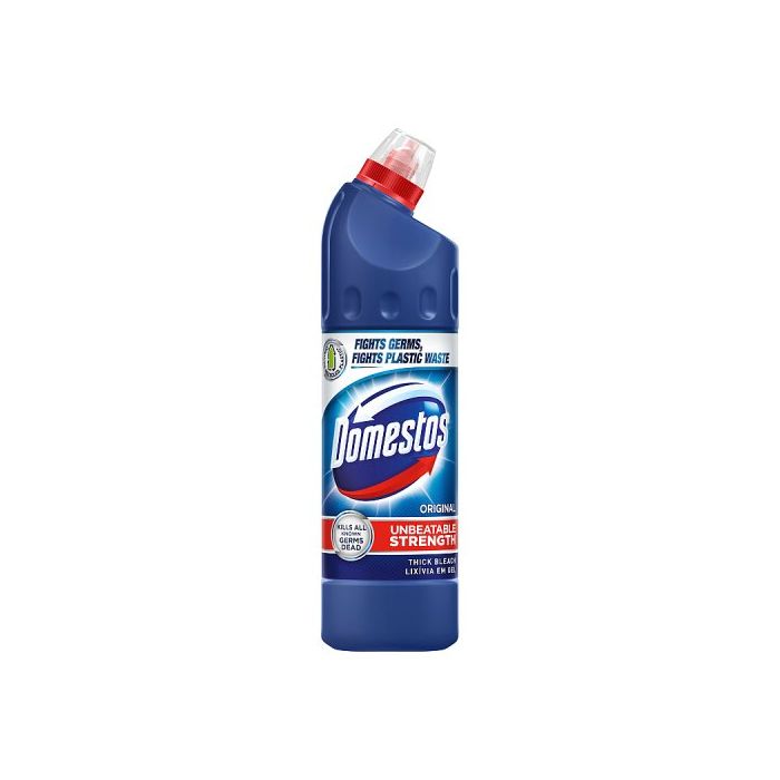 Domestos Original Thick Bleach 750ml Disinfects Surfaces Kills Bacteria And Viruses Toilet And Home Cleaner