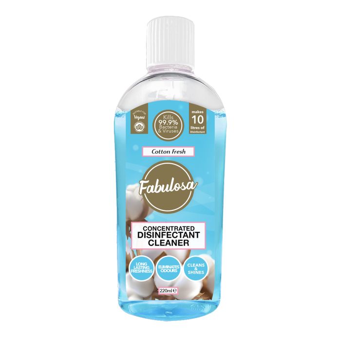Fabulosa 220ml Concentrated Disinfectant Cotton Fresh Scent For All Surfaces And Laundry