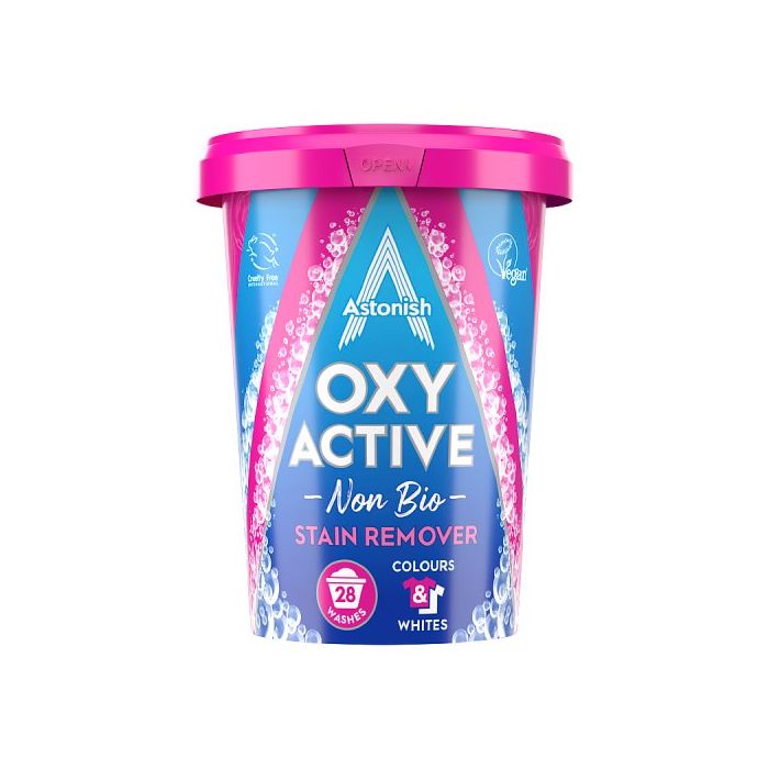 Astonish Oxy Active Stain Remover Powder 625g Oxygen Based Laundry Cleaner For Whites And Clothes