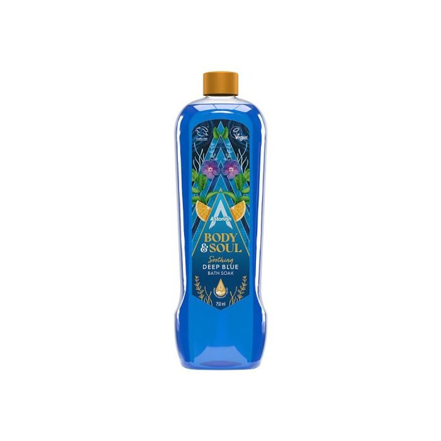 Astonish Bath Soak Deep Blue 750ml Cruelty Free Dermatologically Tested Vegan