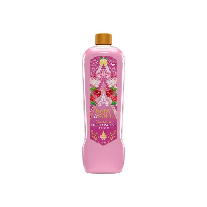 Astonish Bath Soak Pink Paradise 750ml Indulgent Soaking Experience