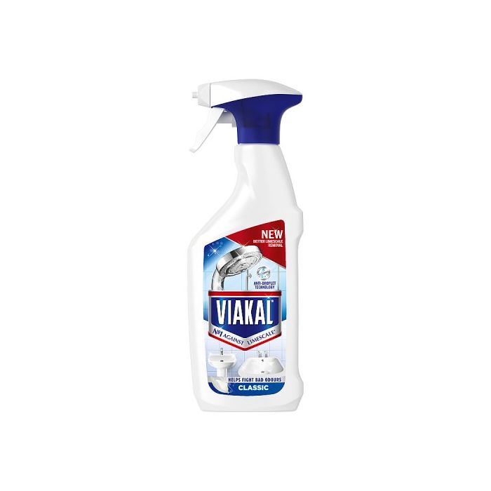 Viakal Limescale Remover Spray 500ml Quick Action Descaler for Kitchen and Bathroom Limescale Removal Sparkling Shine