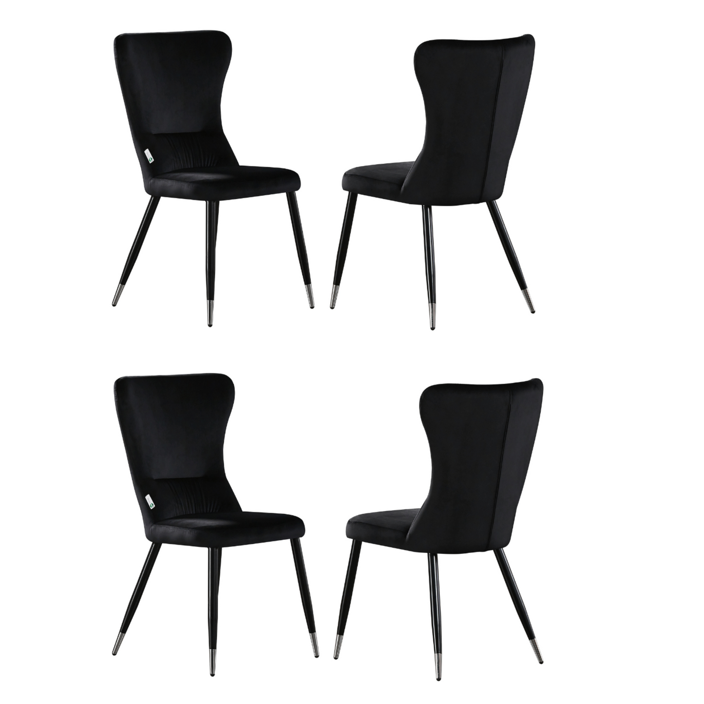 New York LUX Velvet Dining Chair with Metal Legs - Scandinavian Inspired PN Home