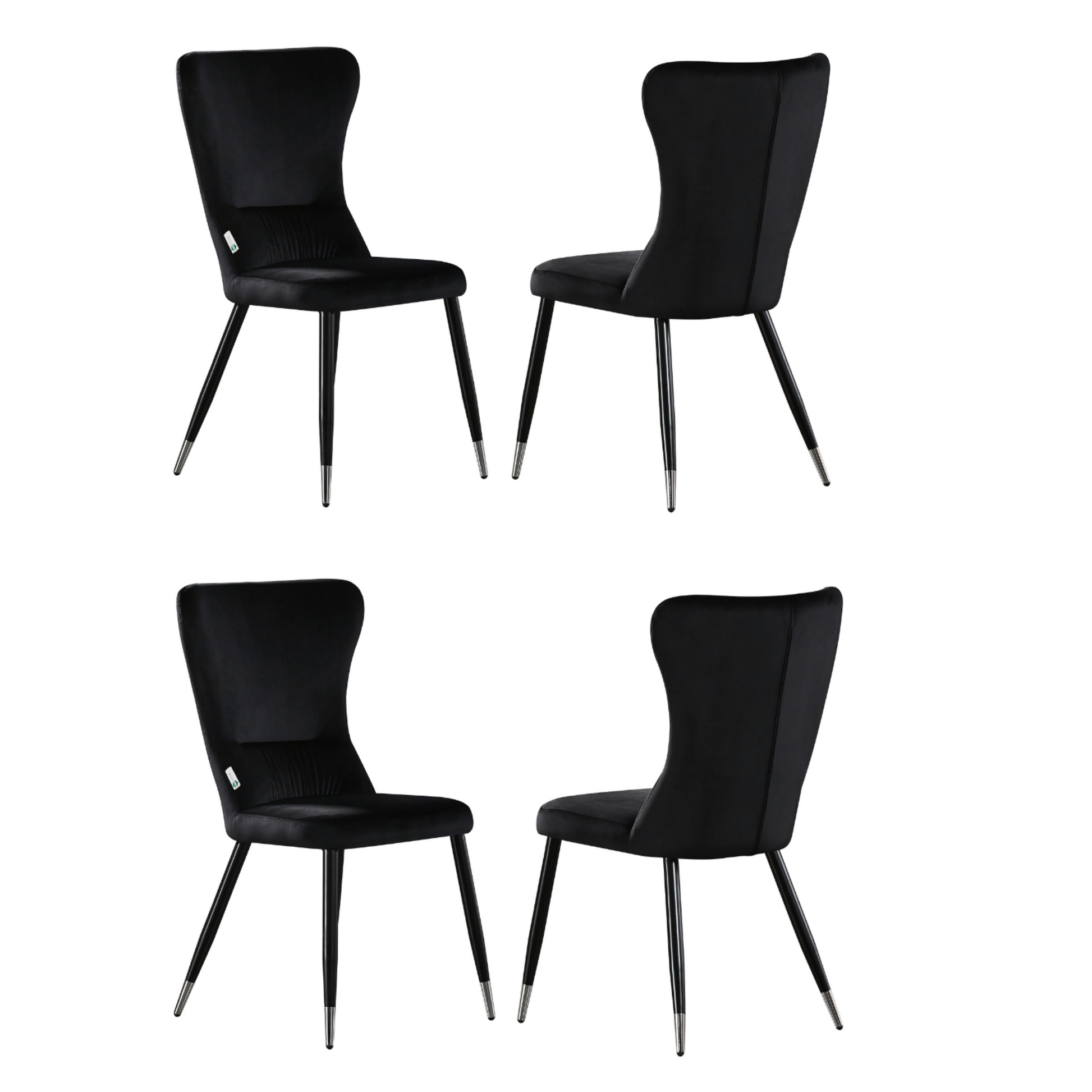 New York LUX Velvet Dining Chair with Metal Legs - Scandinavian Inspired PN Home