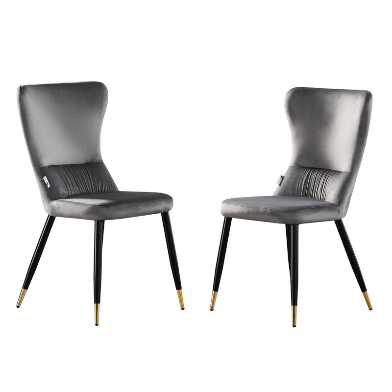 New York LUX Velvet Dining Chair with Metal Legs - Scandinavian Inspired PN Home