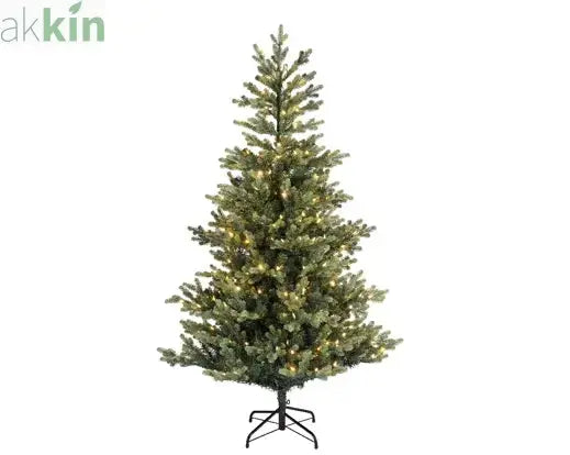6ft 1.8m Geneva Fir GB Artificial Christmas Tree with Built In Multi Colour Micro LED Lights Indoor AK Kin Garden Supplies