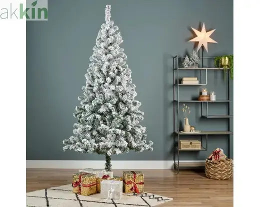 6ft 1.8m Rovinj Pine Snowy Artificial Christmas Tree Indoor AK Kin Garden Supplies