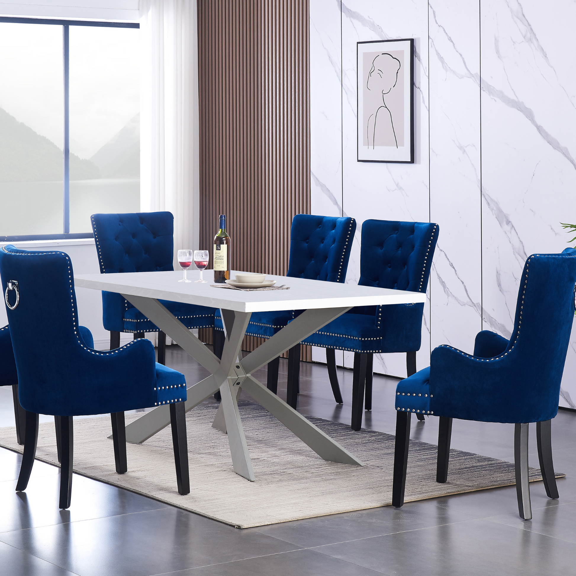 Windsor LUX Velvet Dining Chair (with armrests) PN Home