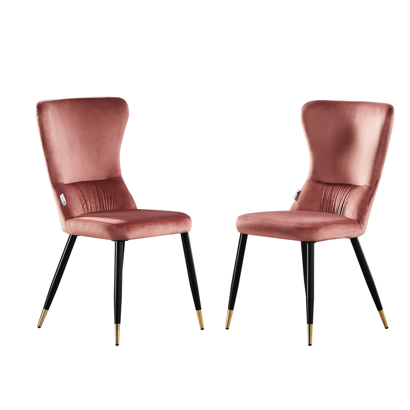 New York LUX Velvet Dining Chair with Metal Legs - Scandinavian Inspired PN Home