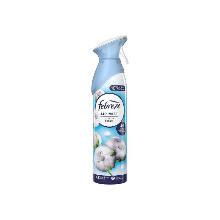 Febreze Spray Air Freshener 185ml Cotton Fresh OdourClear Odour Elimination Formula