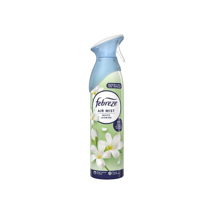 Febreze Air Spray 185ml White Jasmine Scent Odor Eliminator For Fresh Rooms And Fabrics