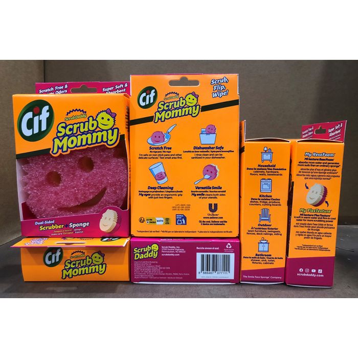 Scrub Mommy Cif Dual Sided Scrubber For Tough Kitchen Cleaning