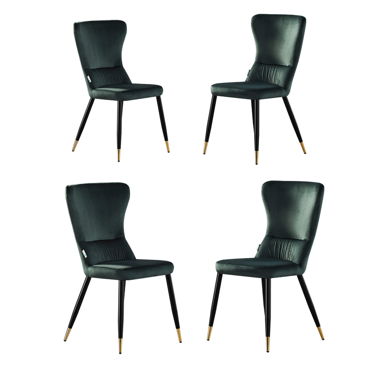 New York LUX Velvet Dining Chair with Metal Legs - Scandinavian Inspired PN Home