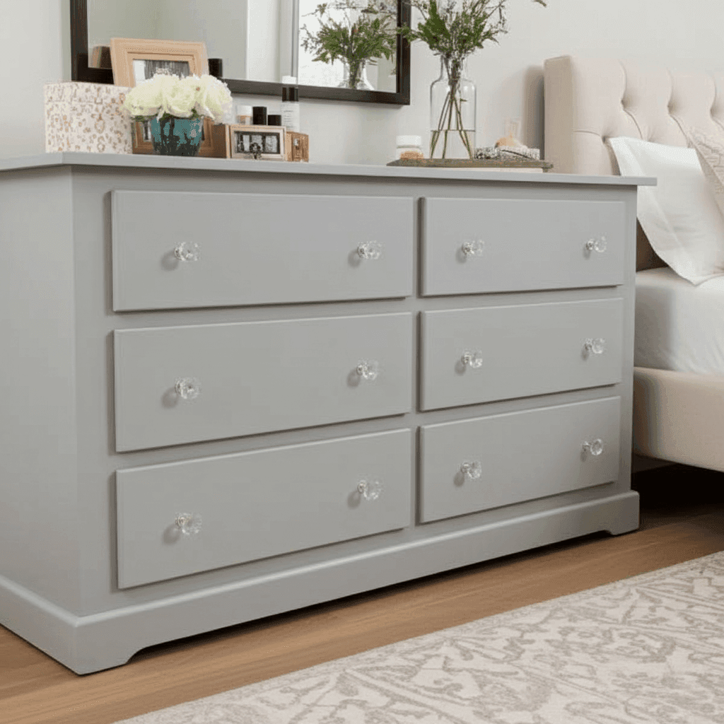 Solid Pine Wooden Wardrobe with 3+3 Drawers – White Wooden Bedroom Storage | UK Beds Direct UK Beds Direct ltd