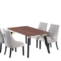 Windsor Cosmo Lux Dining Set | a Walnut Table and Set of 4 Chairs PN Home
