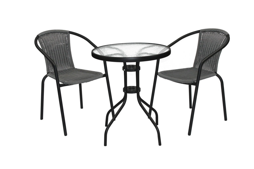 SupaGarden Rattan Bistro Set For Patio And Garden Outdoor Furniture