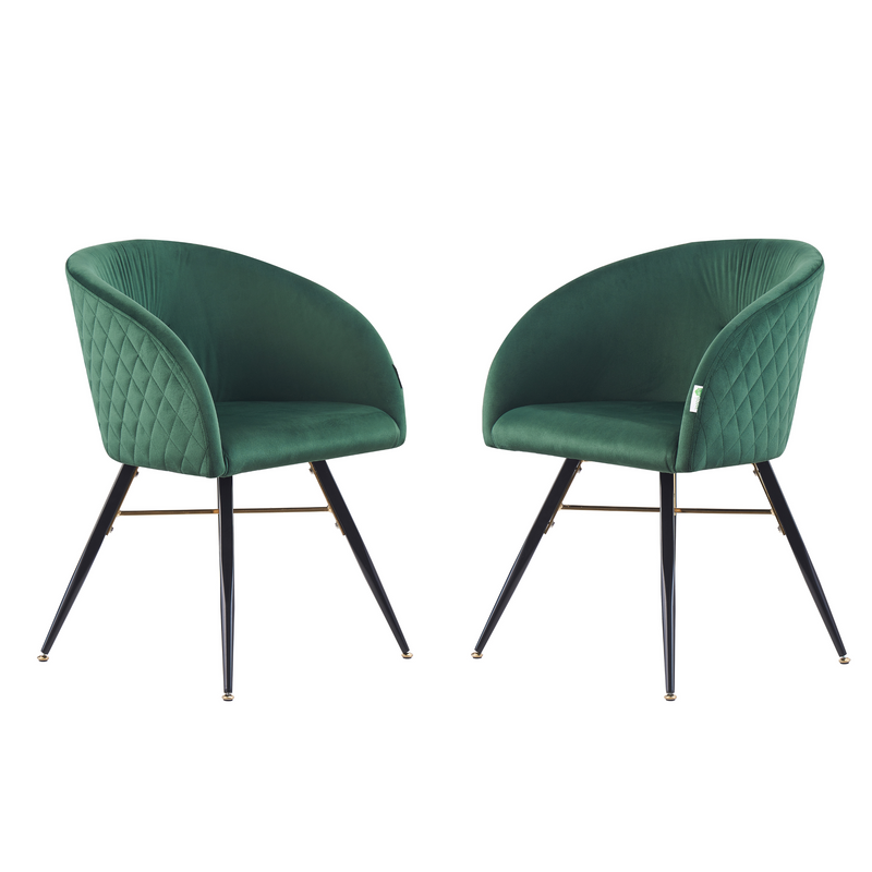 Vittorio LUX Velvet Dining Chair with Metal Legs - Perfect for Dining Room Living Room PN Home