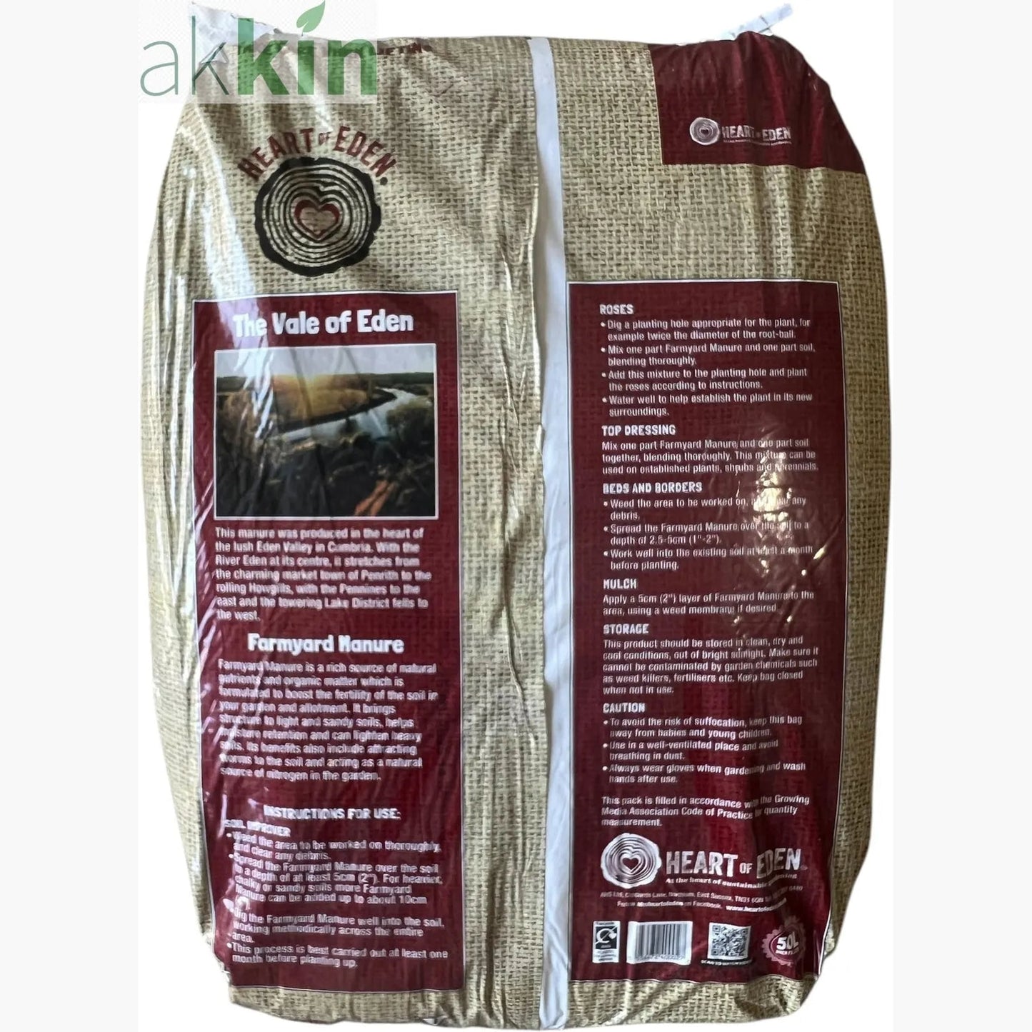 AHS Heart of Eden Farmyard Manure 50L AK Kin Garden Supplies