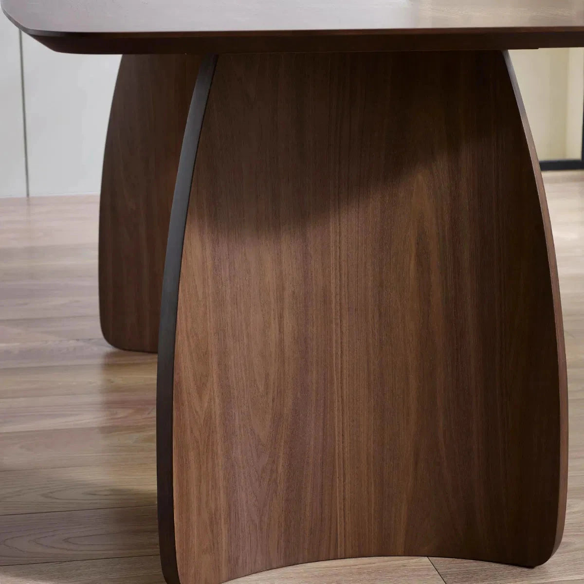 Walnut Dining Table with Curved Legs Fishe and Lilly