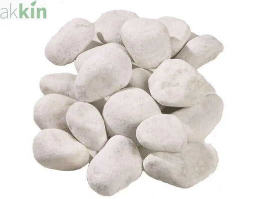 Aegan White Marble Cobbles 40-20mm Decorative Garden Stones 25kg AK Kin Garden Supplies