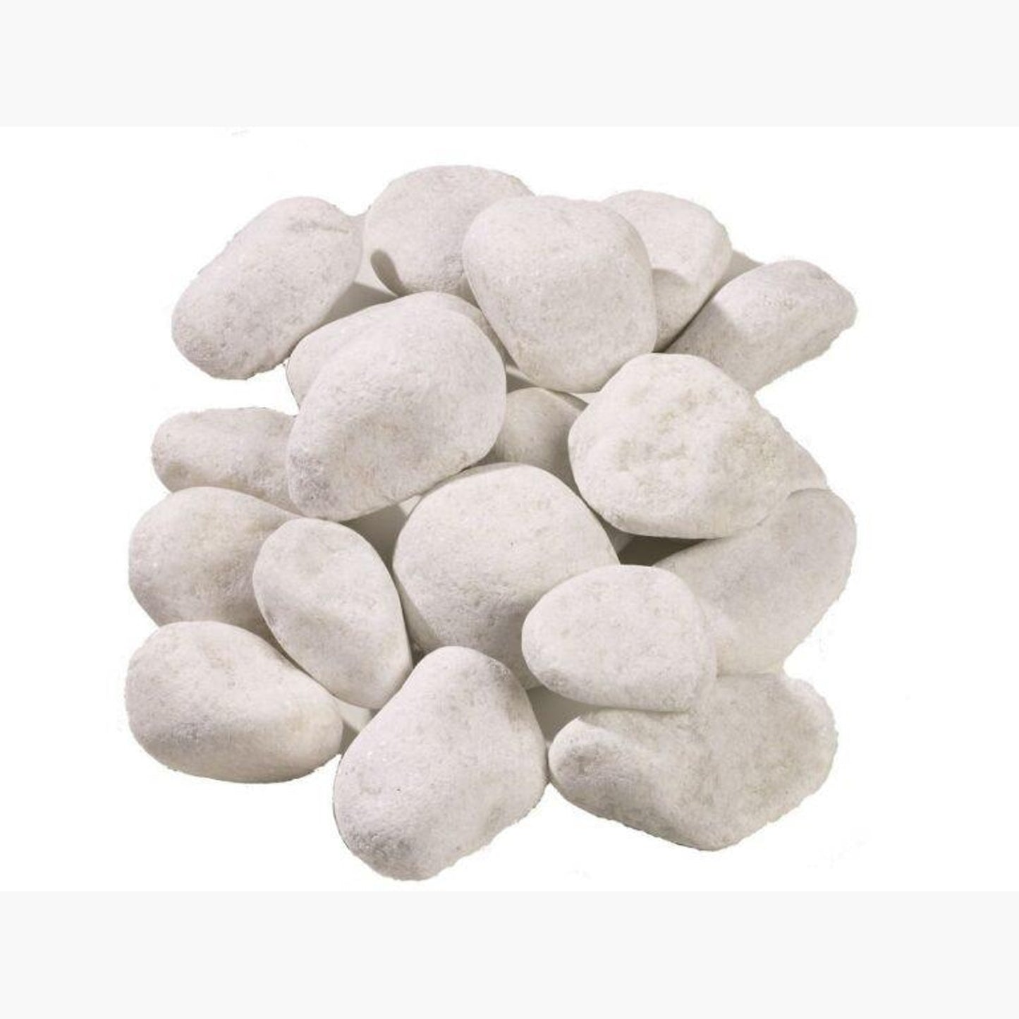 Aegan White Marble Cobbles 40-20mm Decorative Garden Stones 25kg AK Kin Garden Supplies