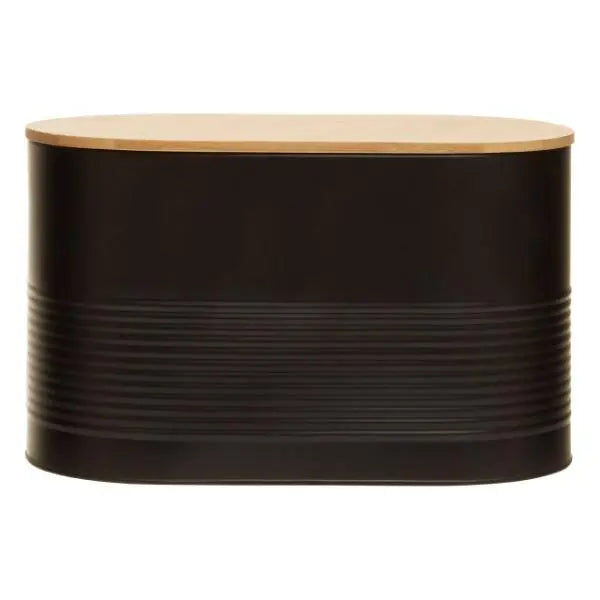 Alton Black Modern Bread Bin H21 x D18 x W34 AK Kin Garden Supplies