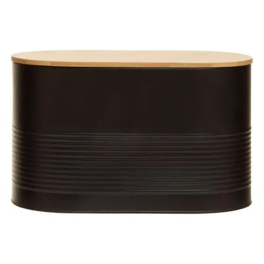 Alton Black Modern Bread Bin H21 x D18 x W34 AK Kin Garden Supplies