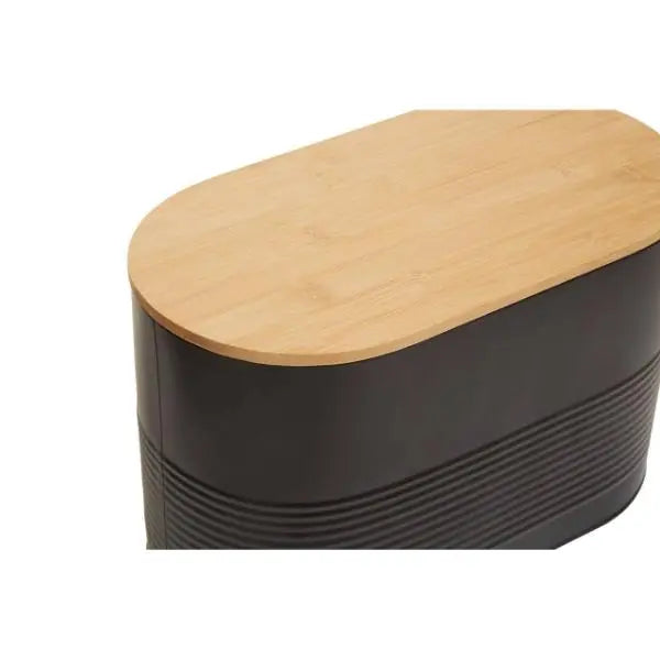 Alton Black Modern Bread Bin H21 x D18 x W34 AK Kin Garden Supplies