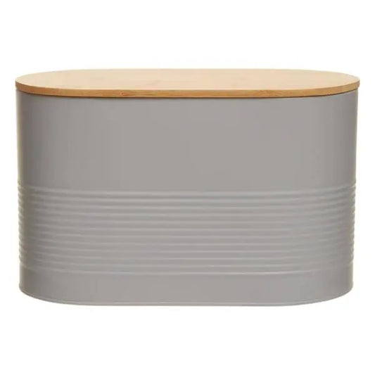 Alton Grey Modern Bread Bin H21 x D18 x W34 AK Kin Garden Supplies