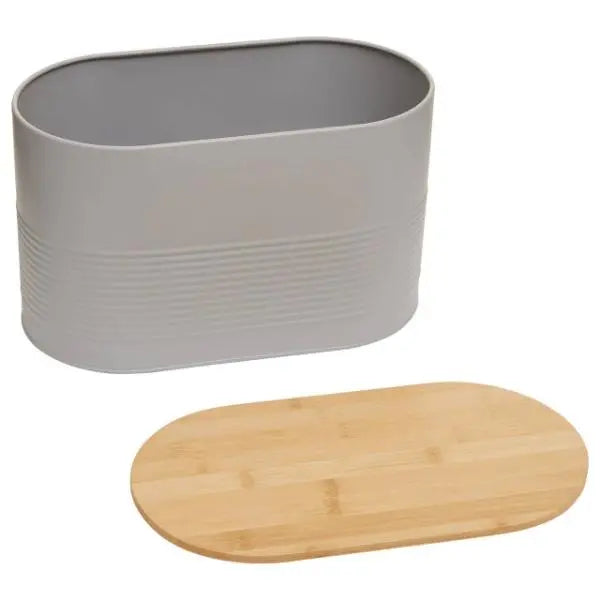 Alton Grey Modern Bread Bin H21 x D18 x W34 AK Kin Garden Supplies