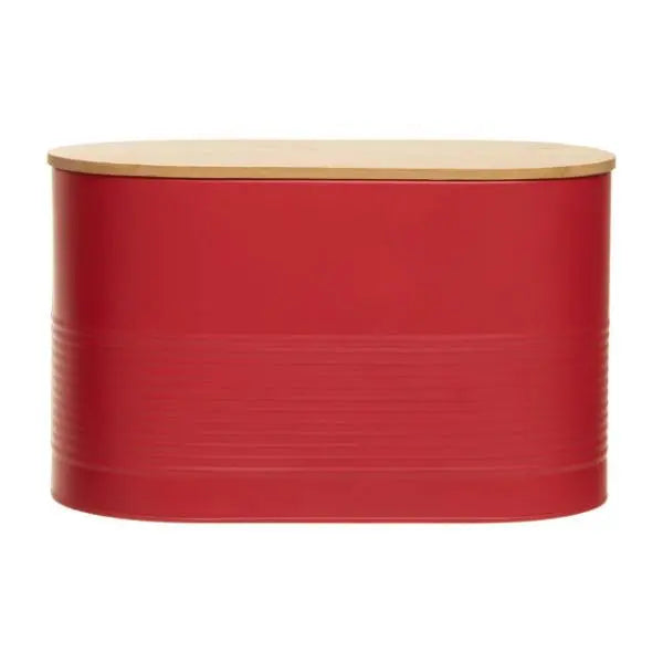 Alton Red Modern Bread Bin H21 x D18 x W34 AK Kin Garden Supplies