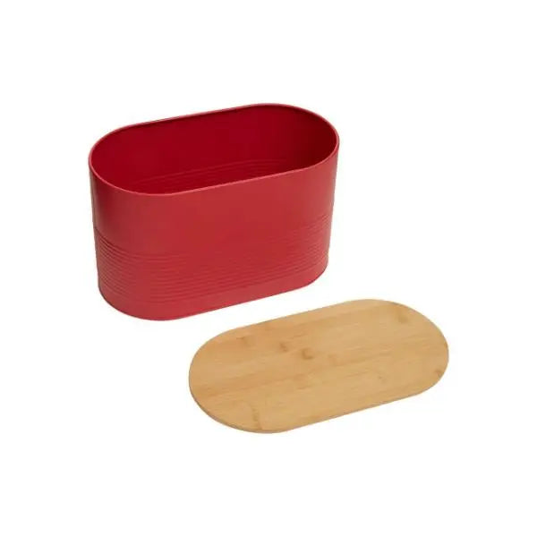 Alton Red Modern Bread Bin H21 x D18 x W34 AK Kin Garden Supplies