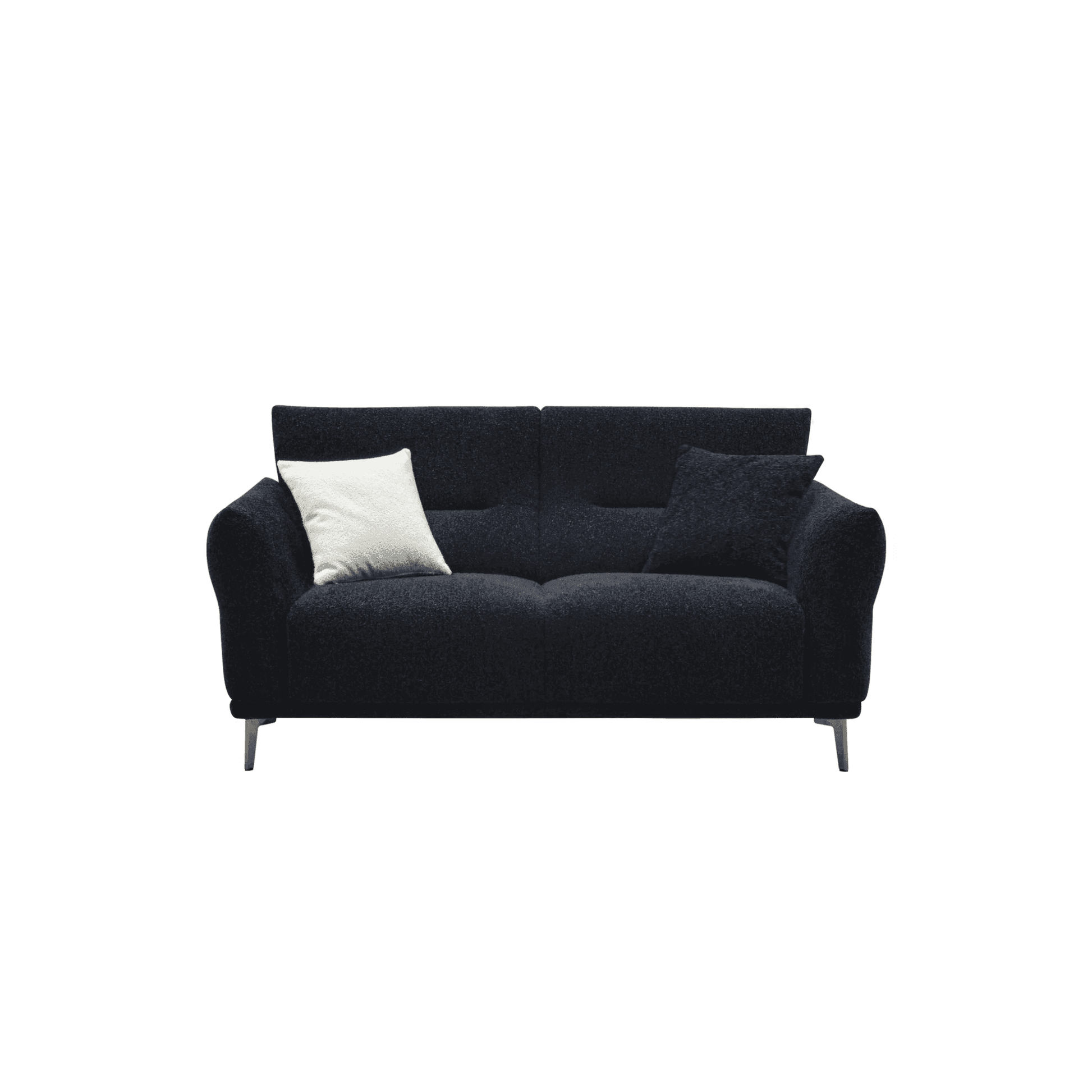 Aluxo Albany Sofa Range in Black Lux Boucle Fabric UK Beds Direct ltd