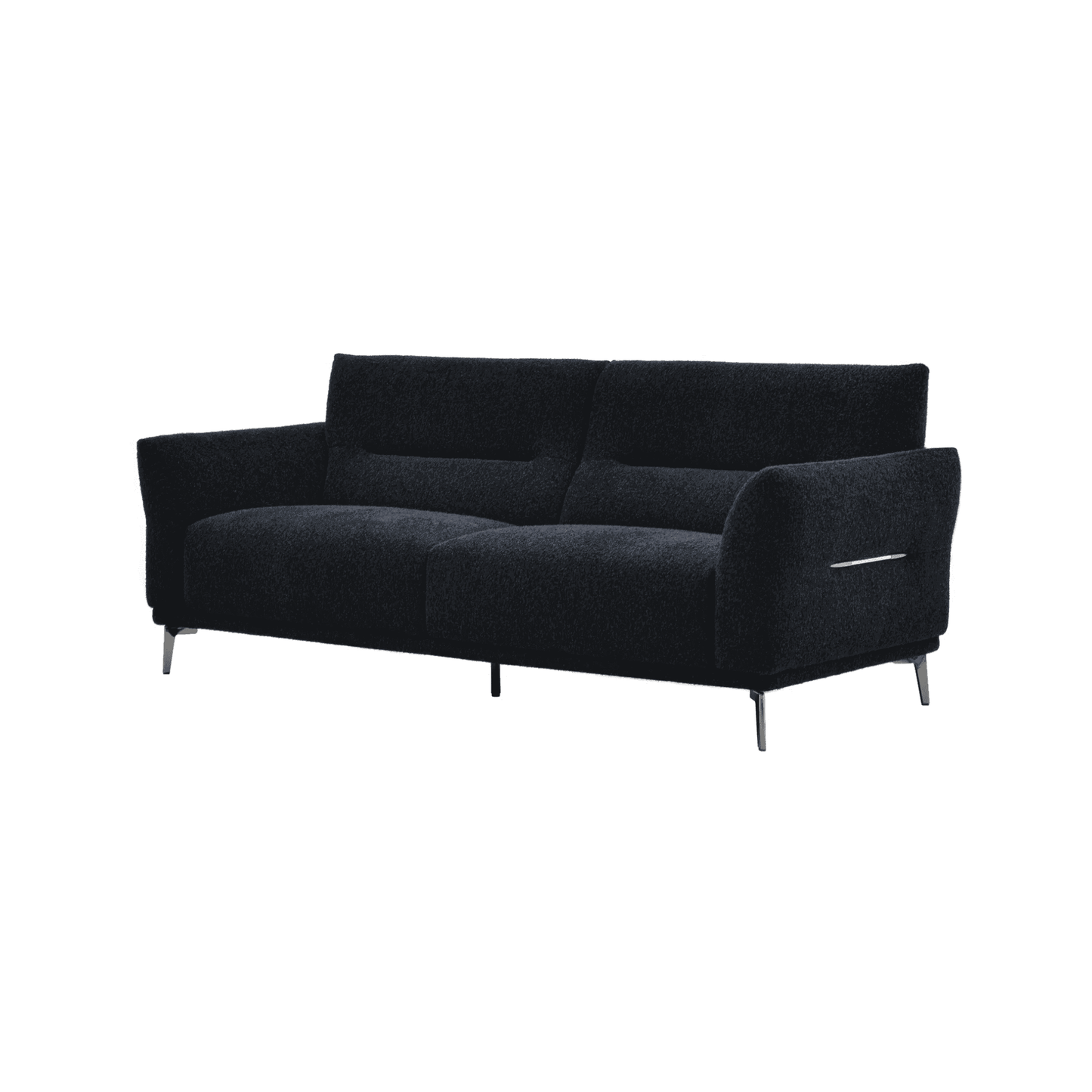 Aluxo Albany Sofa Range in Black Lux Boucle Fabric UK Beds Direct ltd