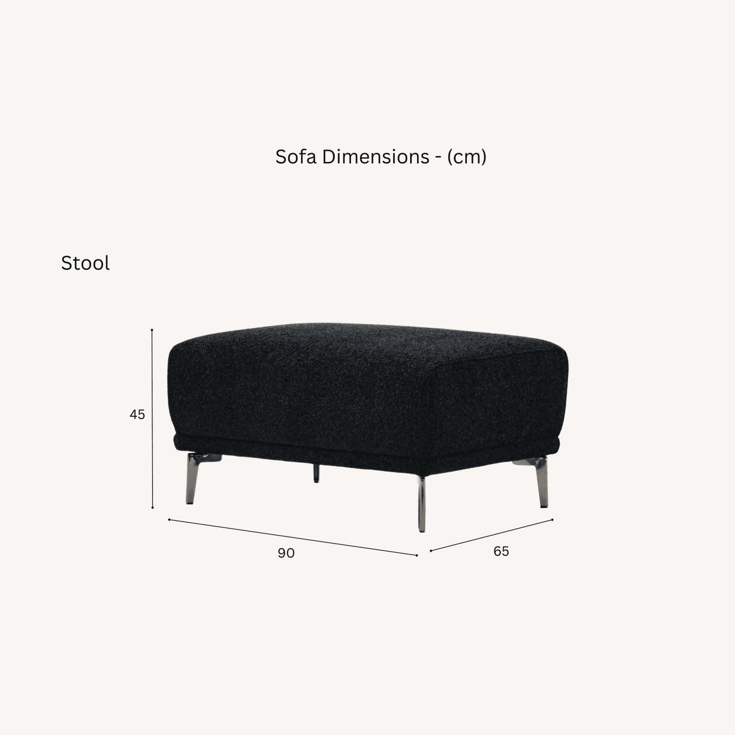 Aluxo Albany Sofa Range in Black Lux Boucle Fabric UK Beds Direct ltd