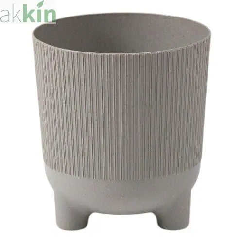 Aria ECO Wood Jumper Planter with Feet 18cm - Grey AK Kin Garden Supplies