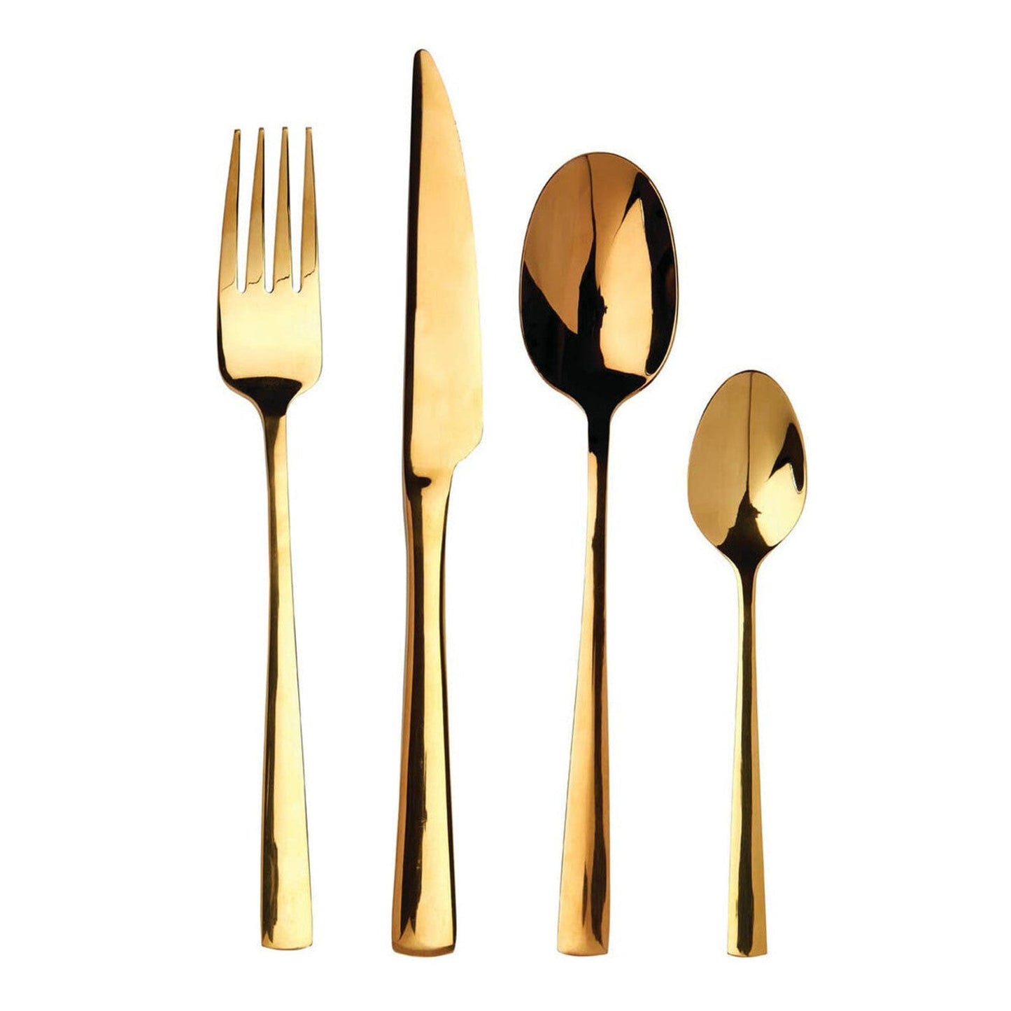 Avie Glow 16 Piece Gold Cutlery Set House, Home & Garden