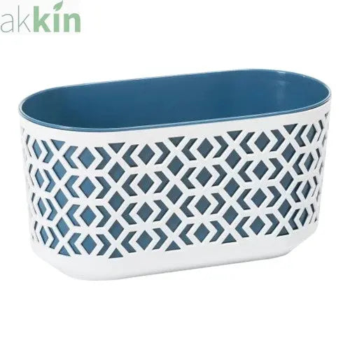 Aztec Decorative Plant Trough 40cm - Blue & White AK Kin Garden Supplies