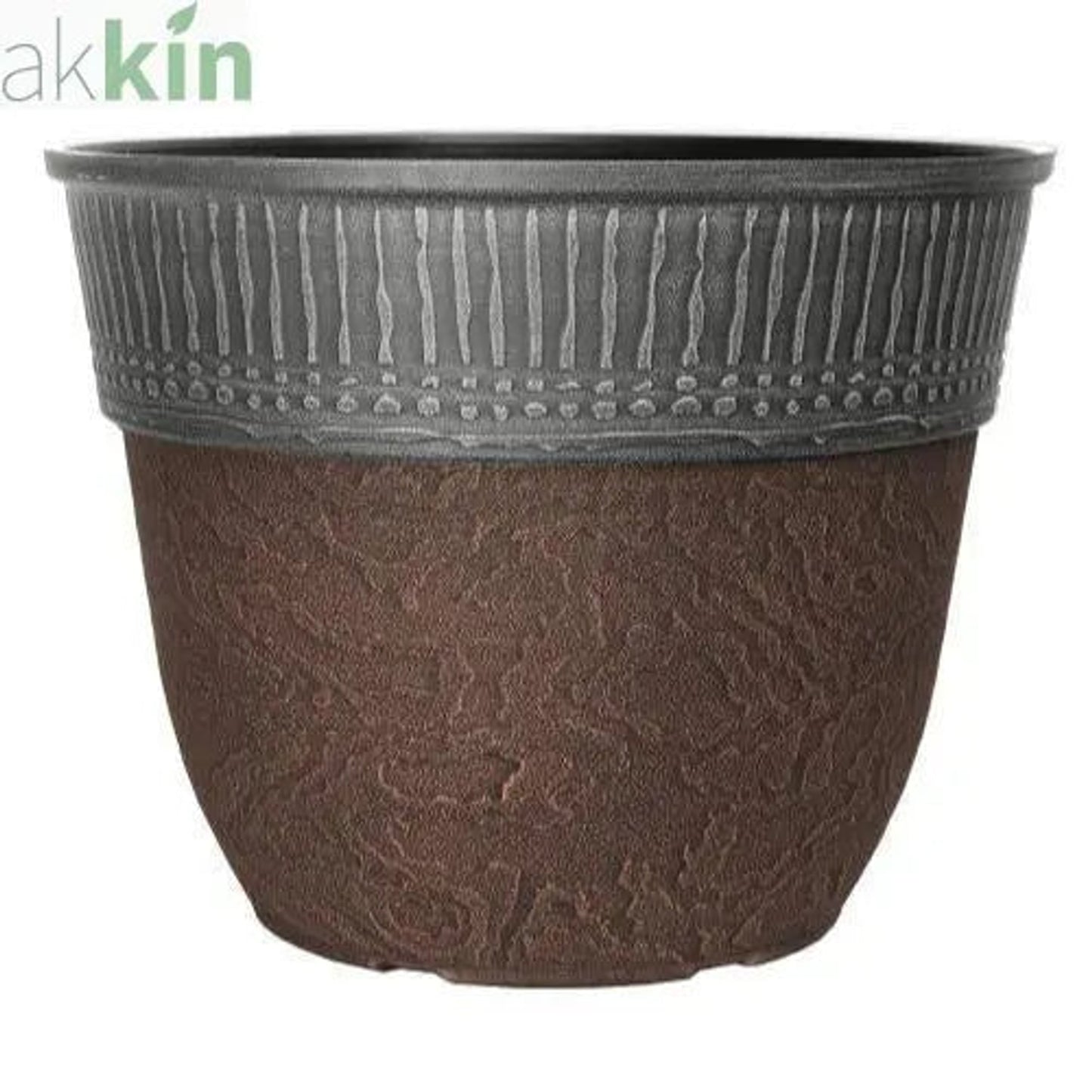 Baker Planter 15" Chestnut Chalk Fusion - AK Kin Garden Supplies