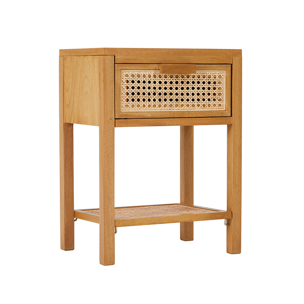 Bali Rattan Bedside Table with 1 Drawer Fishe and Lilly