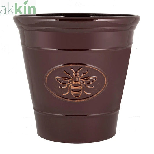 Bee Planter Round 30cm - Dark Brown - AK Kin Garden Supplies